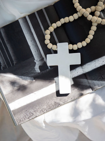 Alma Beaded Marble Cross